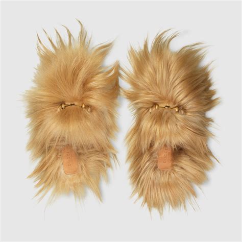 gucci goat hair slippers price